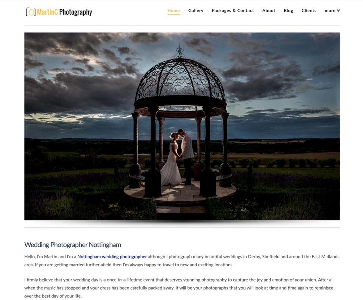 Wedding photographer mistakes - Website