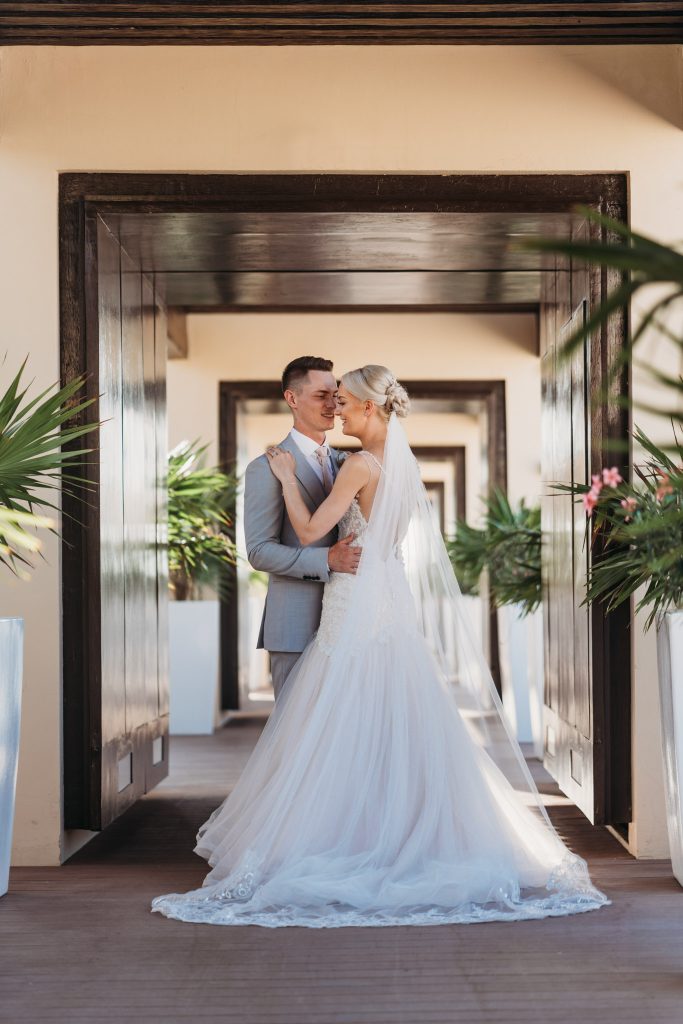 Bride & Groom in Cancun - a destination wedding