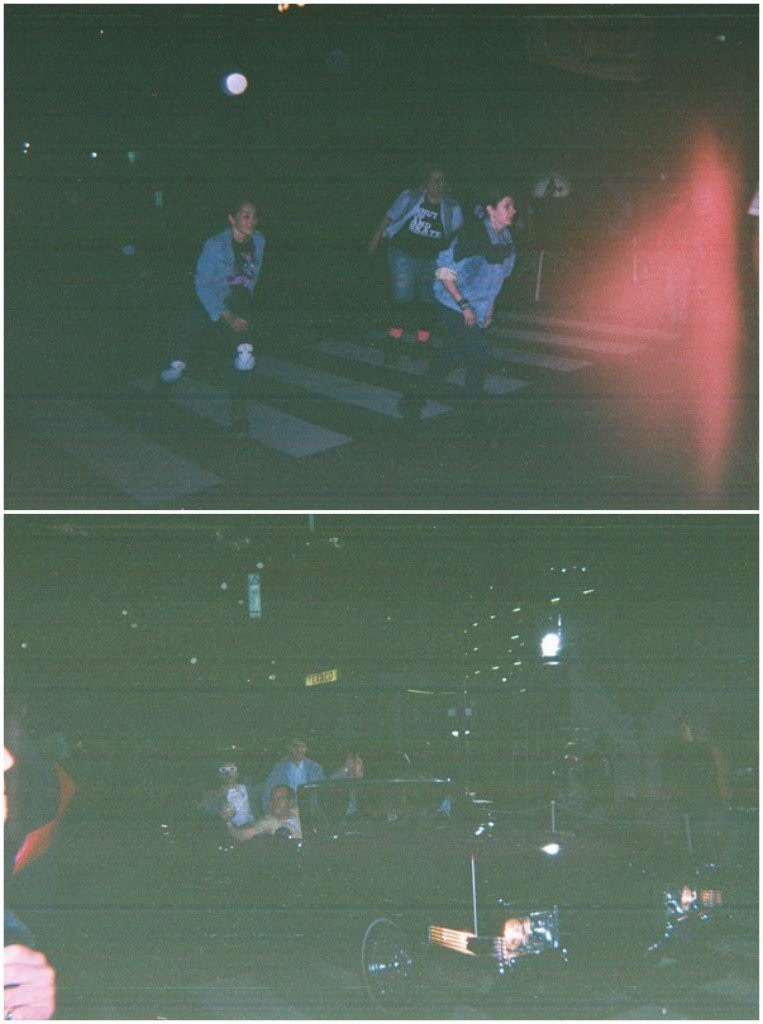 photos taken from a disposable camera at night