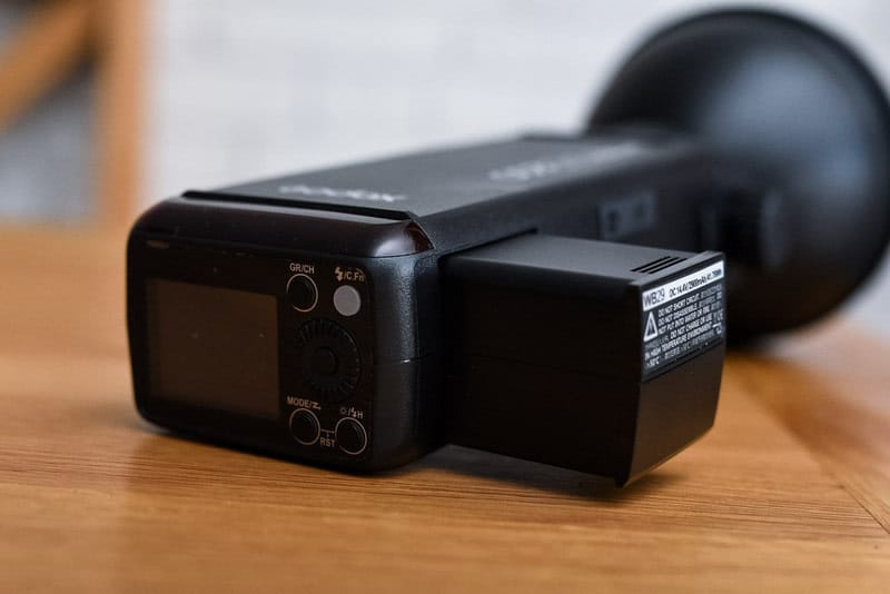 Godox AD200 battery compartment