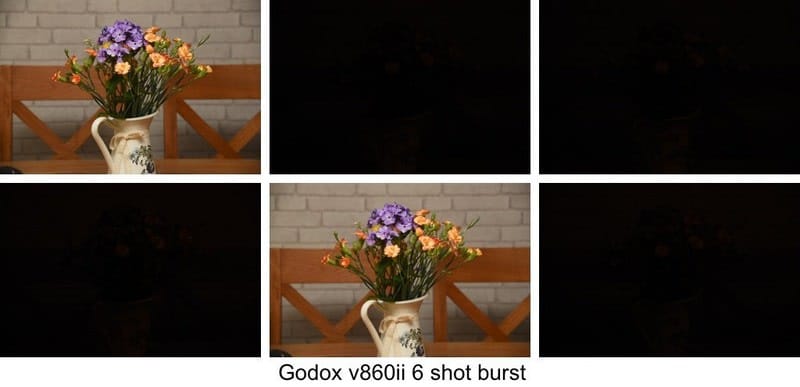Results of Godox v860ii burst shots