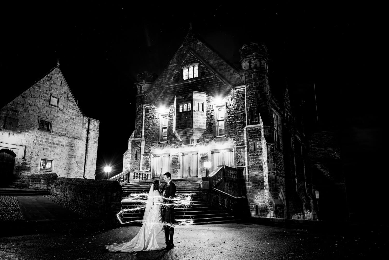 Sparkler wedding photographs