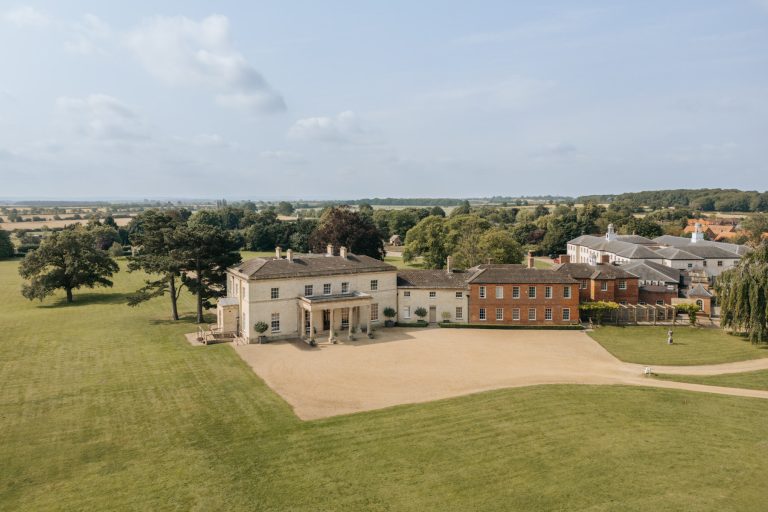 Aerial photo of Stubton Hall in Lincolnshire
