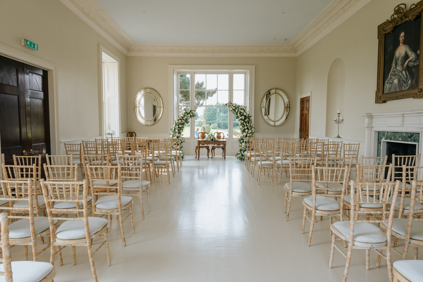 The music room at Stubton Hall where up to 100 guests can sit for a wedding ceremony