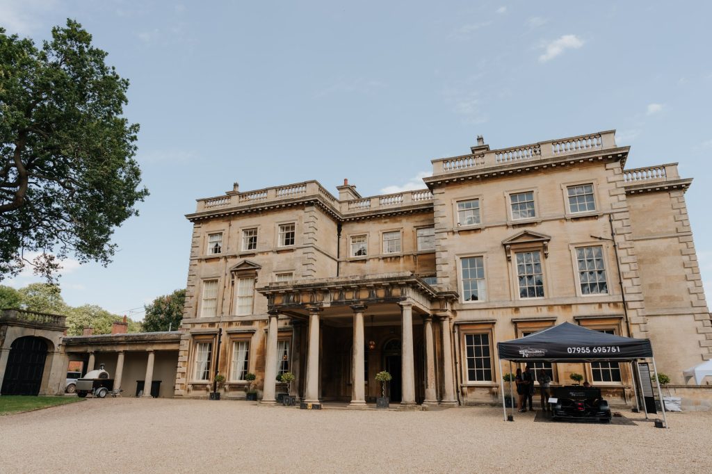 Photograph of front of the building at Prestwold Hall